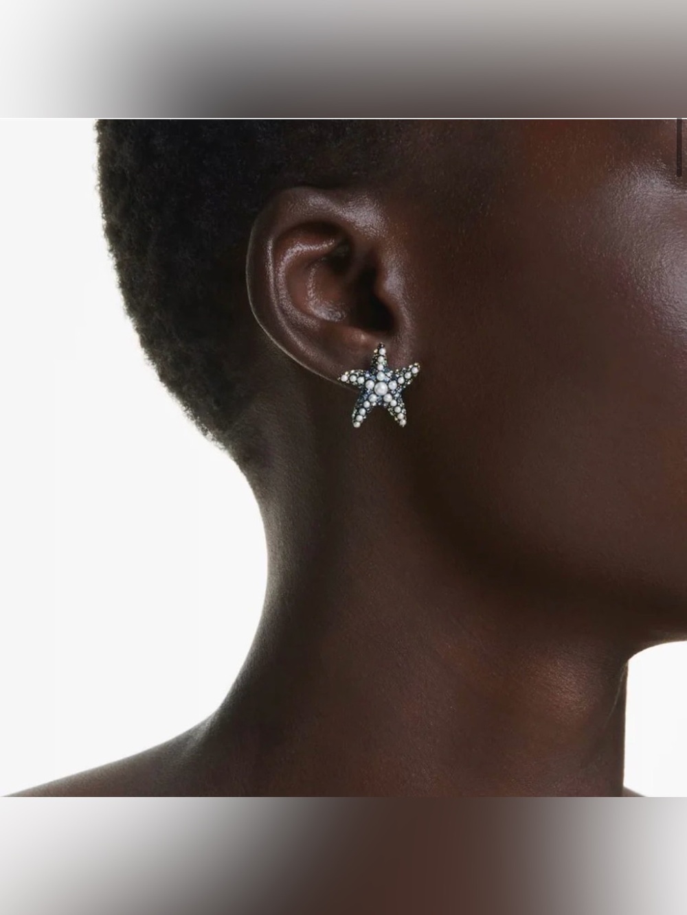 Swarovski Gold Starfish Stud Earrings - Picture 12 of 14